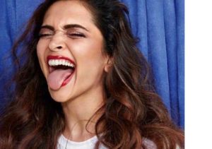 image of deepika with her tongue out-nonprofit humour