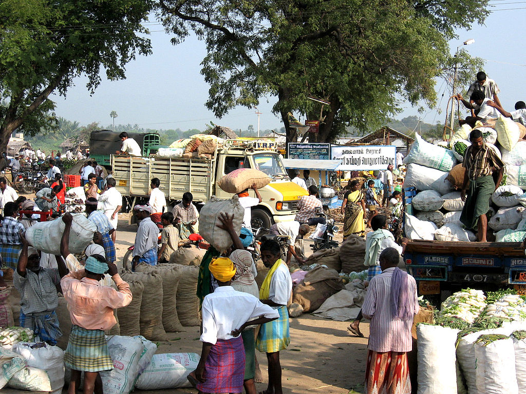 A rural market with supplies in Tamil Nadu-COVID_19-funding agencies-Picture courtesy: Wikimedia Commons