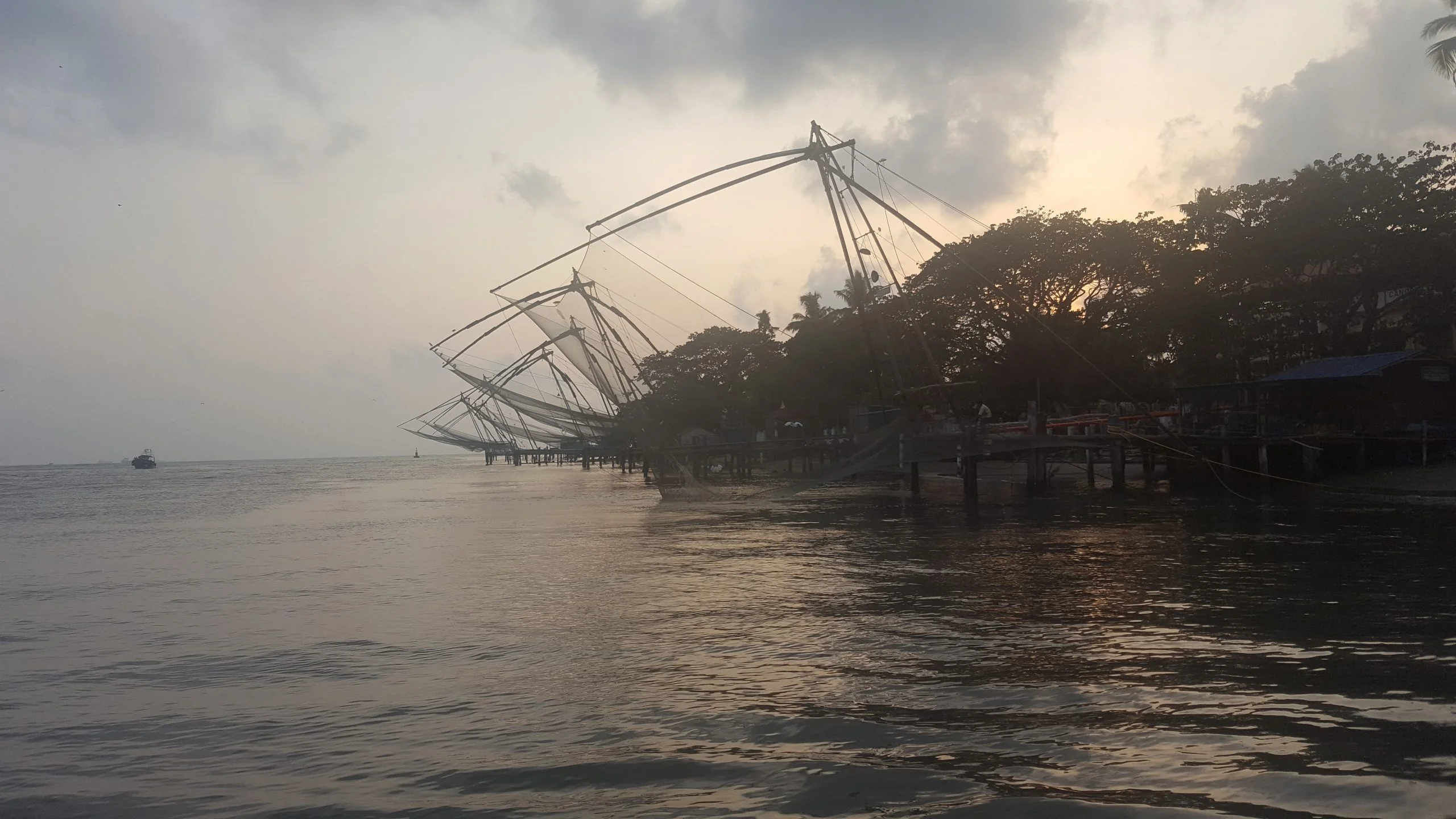 waterfront fishing nets