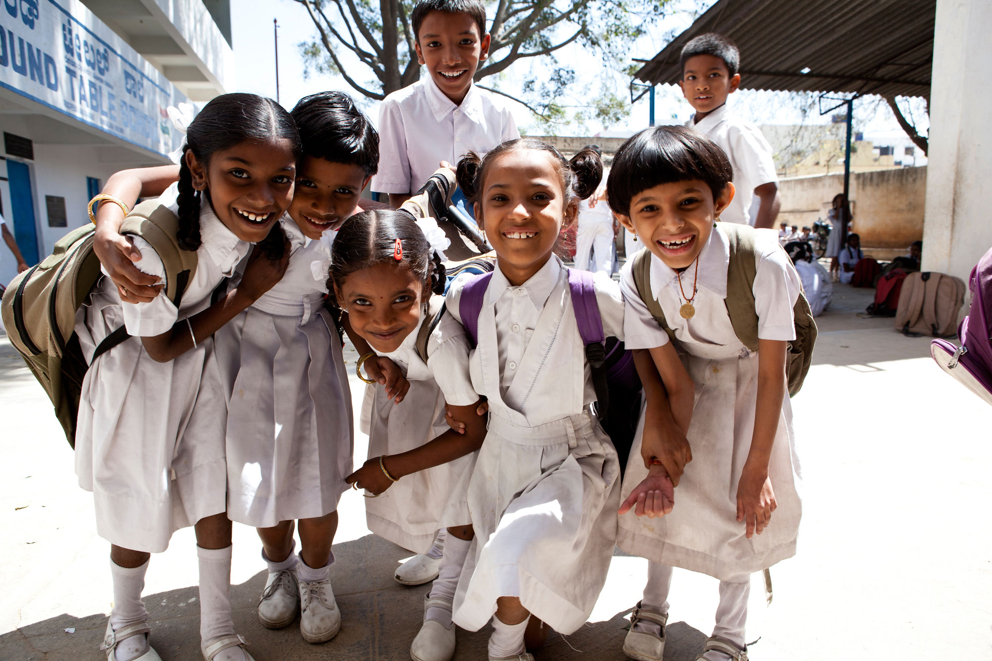 happy kids in school