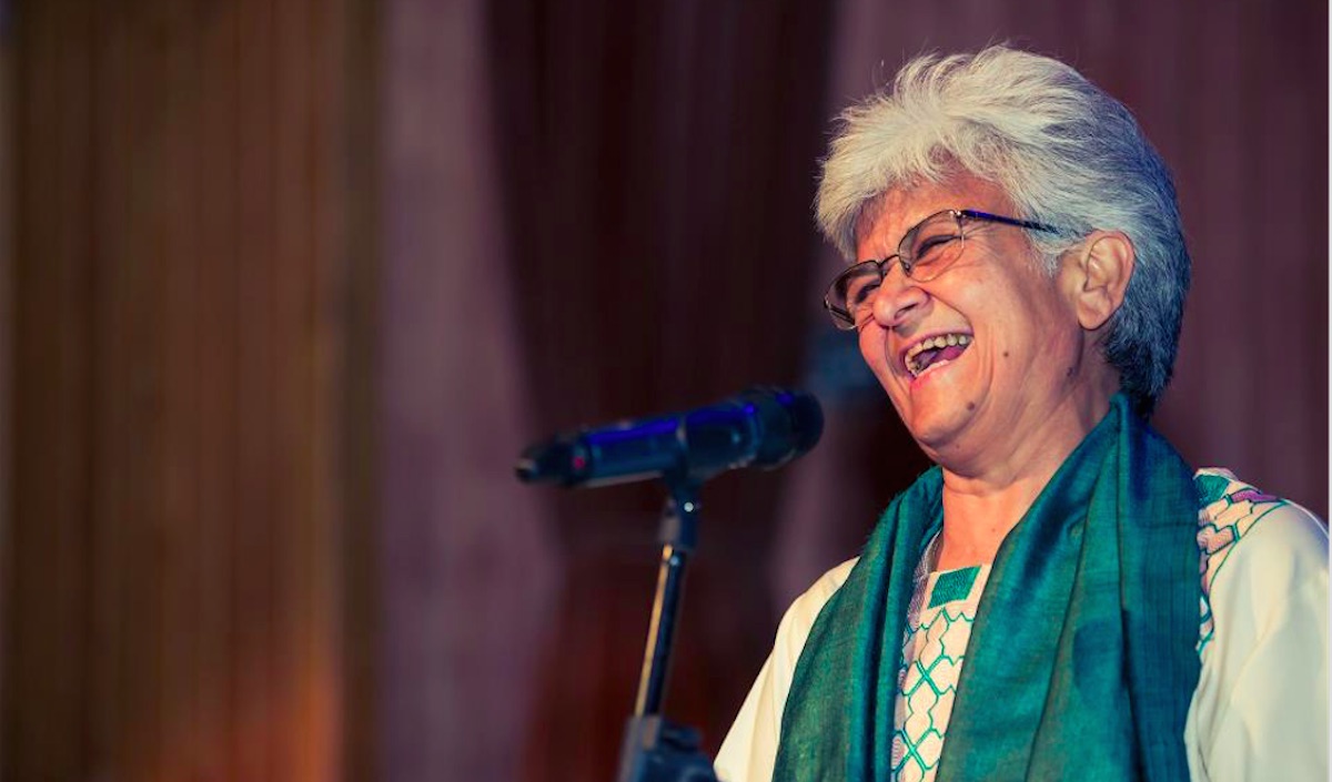 Image of Kamla Bhasin-development feminist- Photo courtesy: Jagori