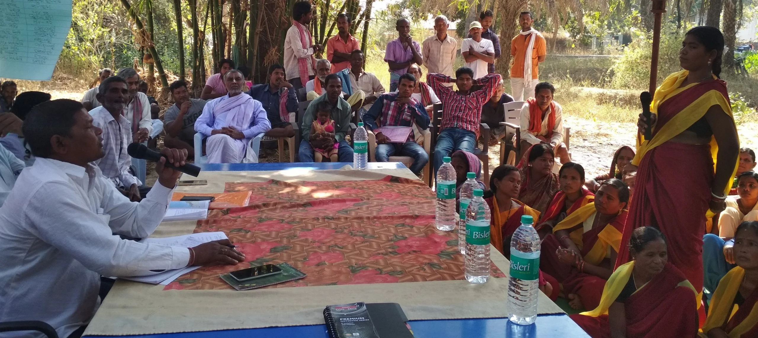 People gathered as part of the Panchayati Raj Instititions