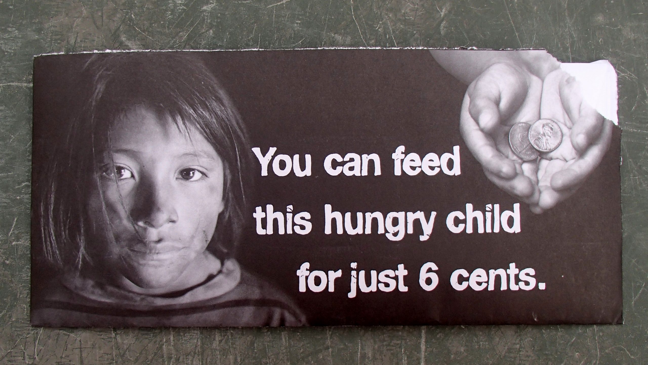 Poverty poster of a child