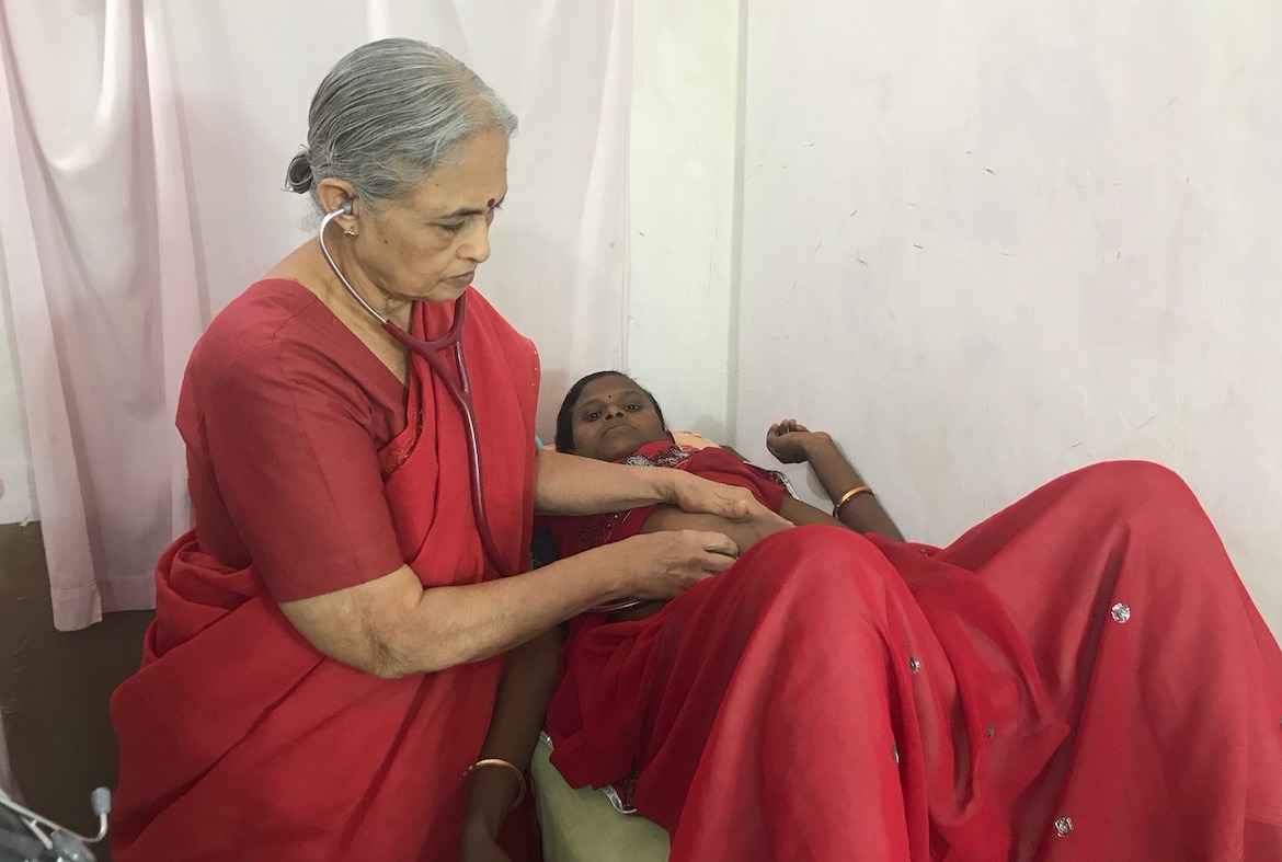 Dr Rani Bhang treating a patient- Picture courtesy: Rachita Vora