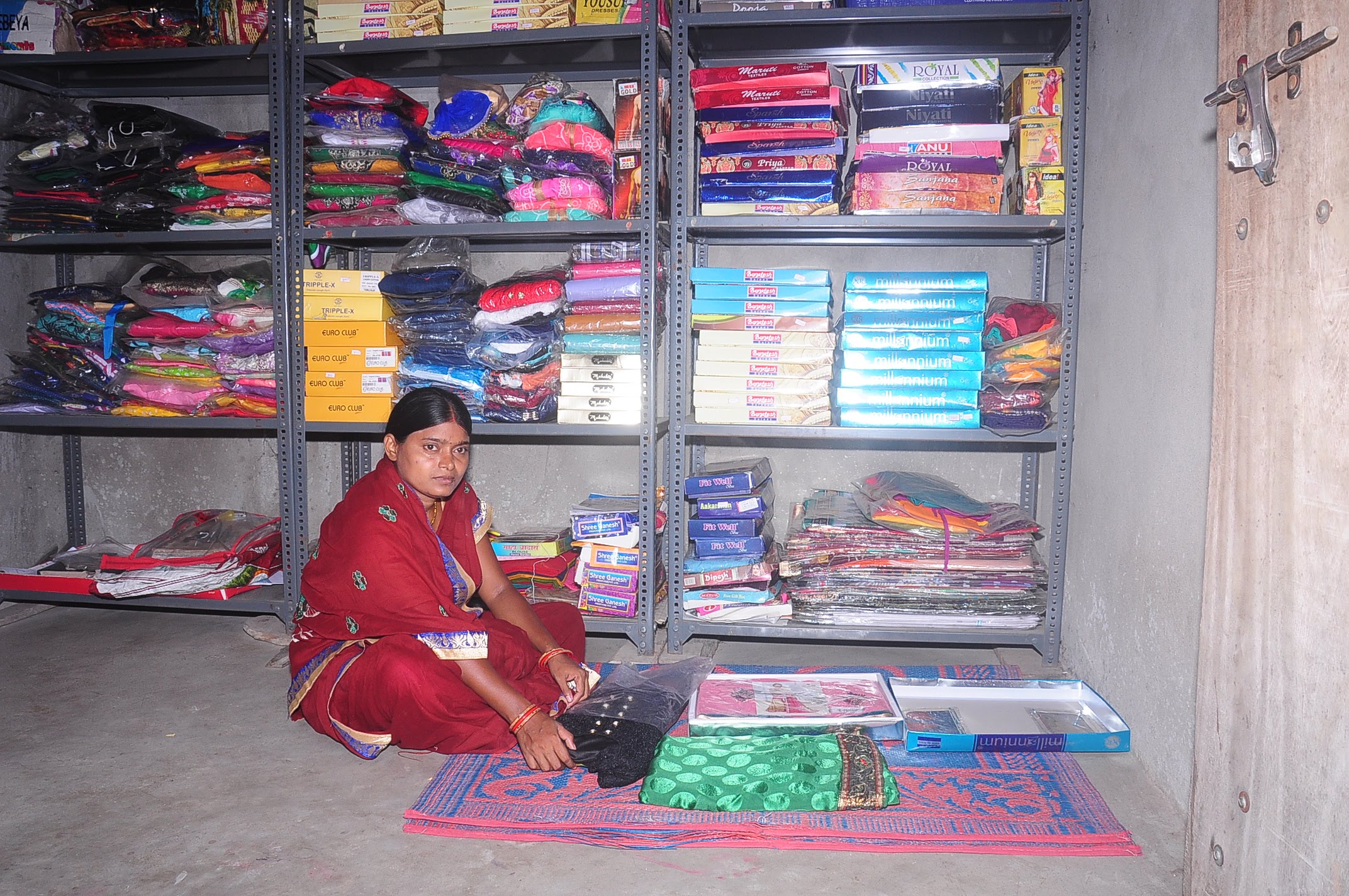 “The nearest market is 15 kms away and there are no readymade garment shops nearby. Ladies usually come to my shop during marriages and festival times; that’s the time I make maximum sales. I also allow customers to purchase items on credit, which makes them happier. I now want to purchase a second-hand photocopy machine from my earnings.” says Rebati Das. She had received clothing items and business training during the THP programme which has facilitated her growth as the lone garment seller in the area. 