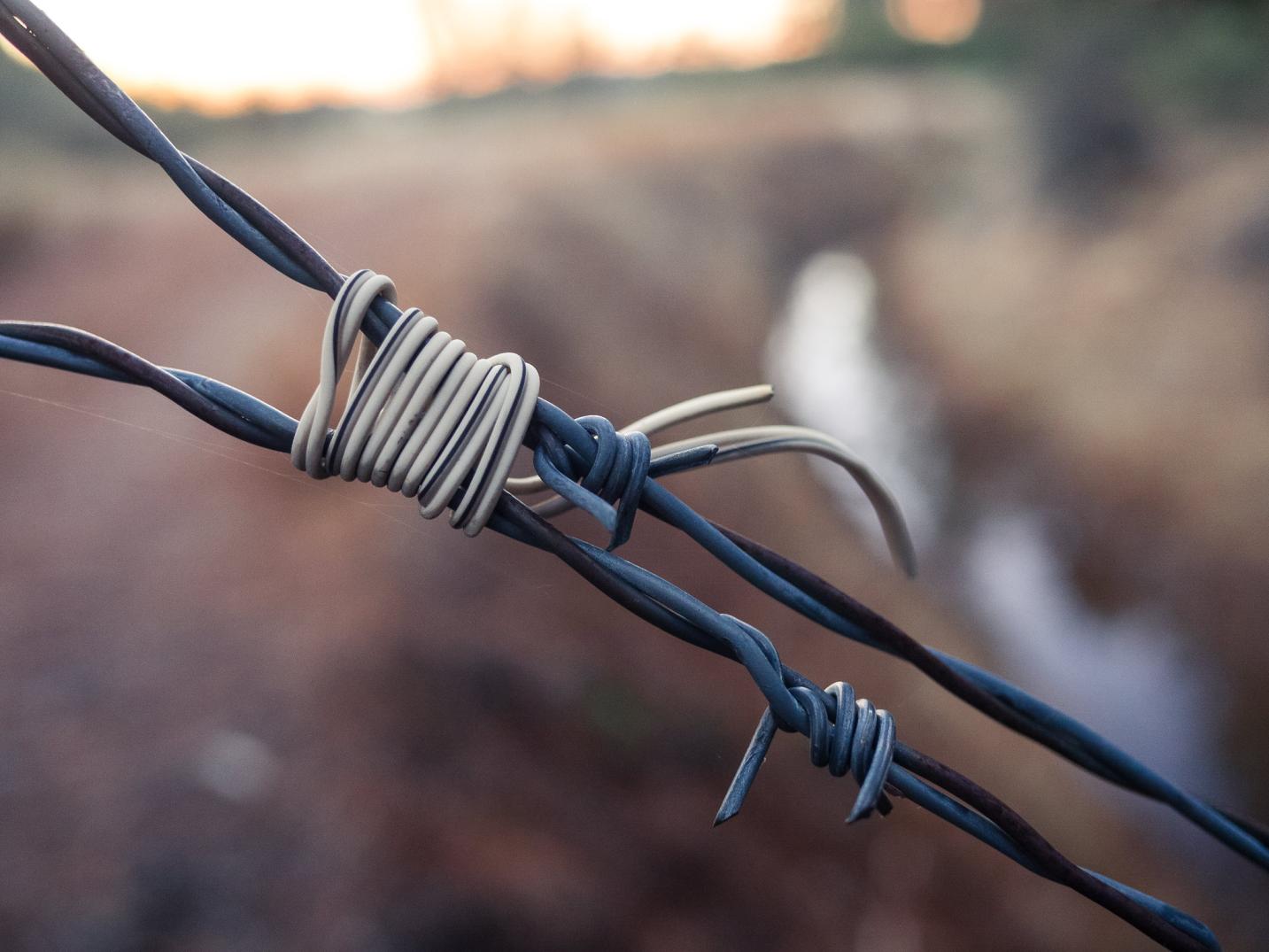 Image of barbed wire signifying exclusion