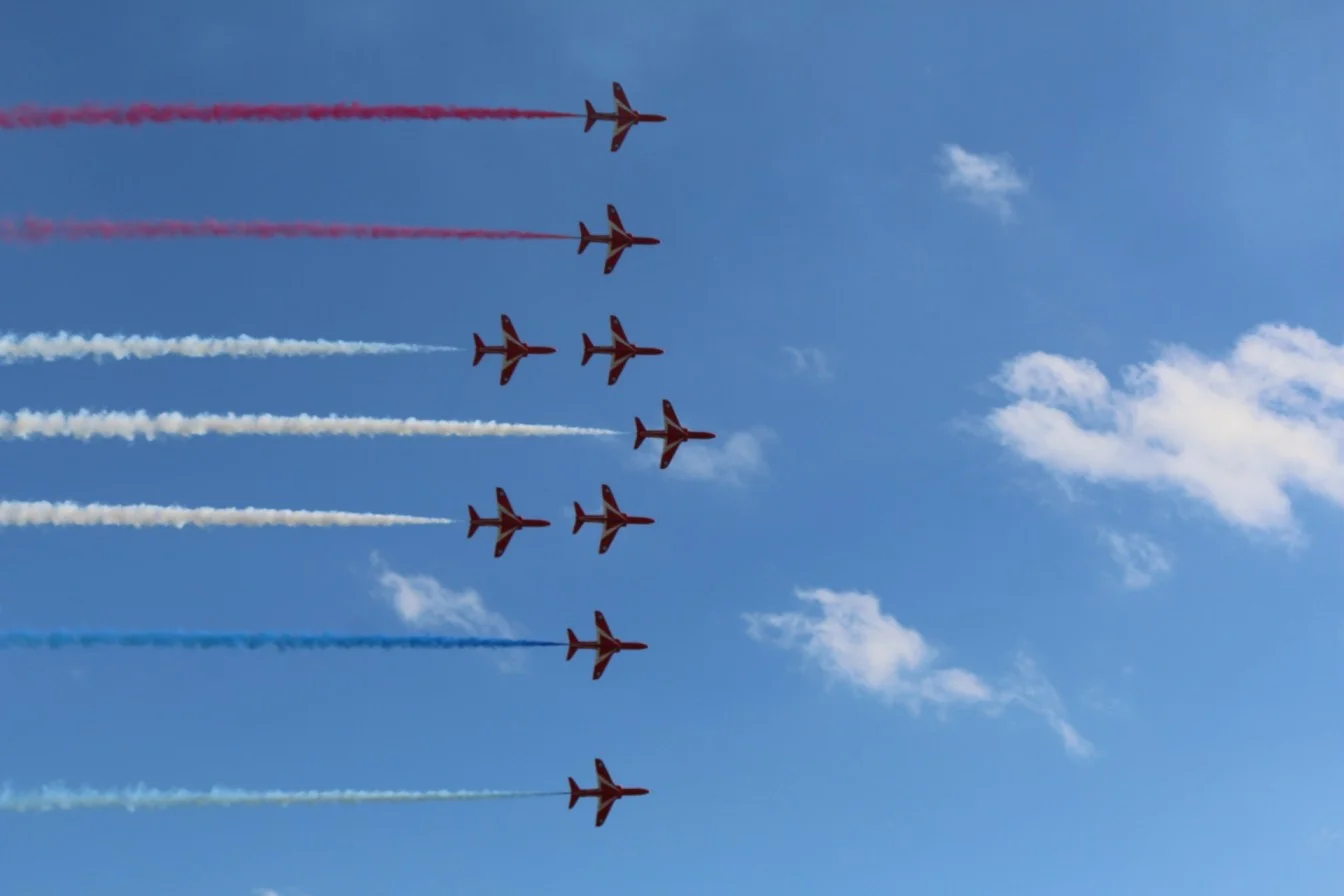 planes flying in formation-team