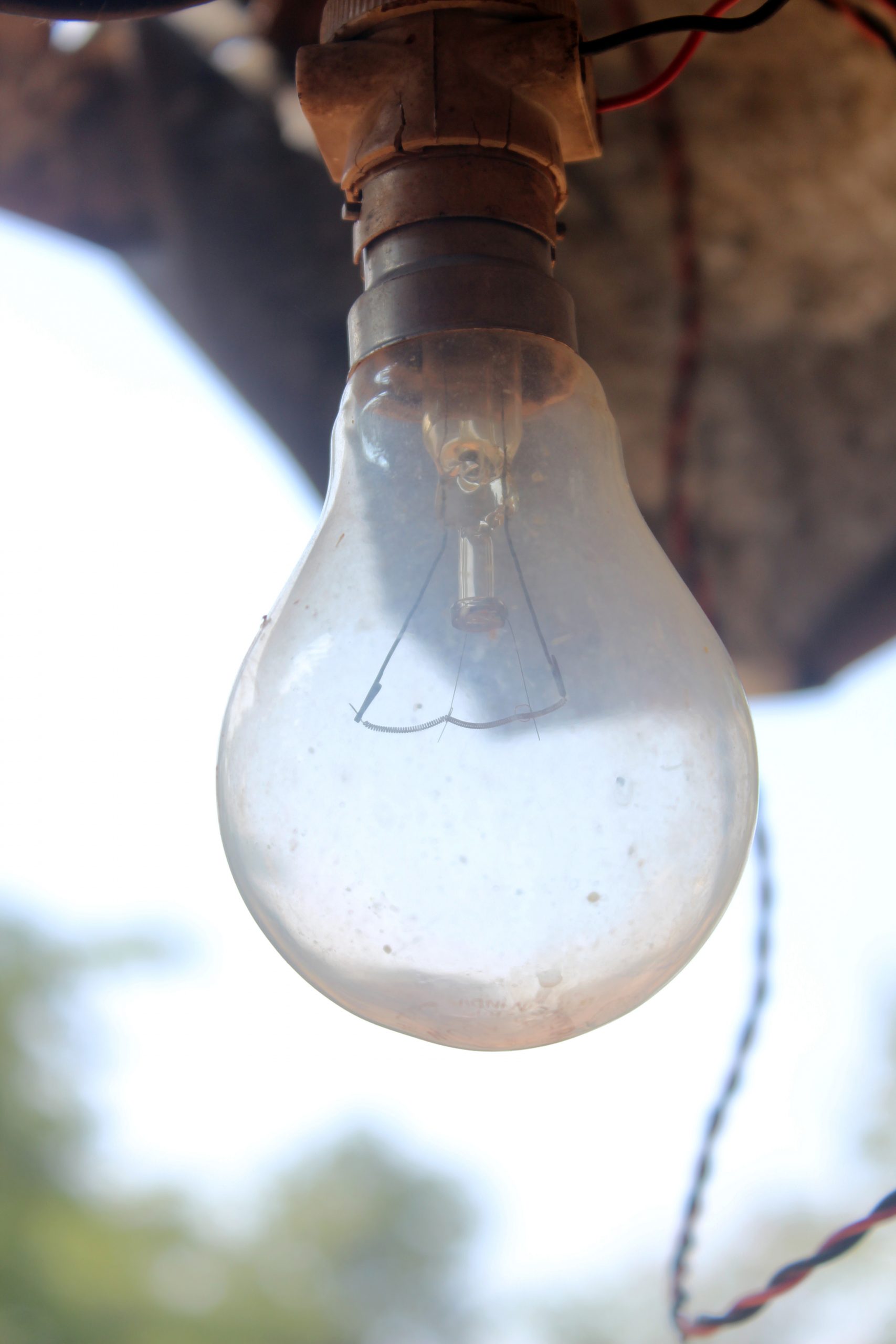 Innovation Lightbulb in a village