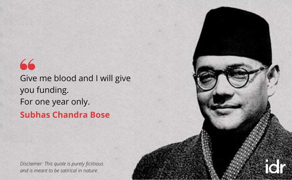 Subhas Chandra Bose quote (nonprofit version)