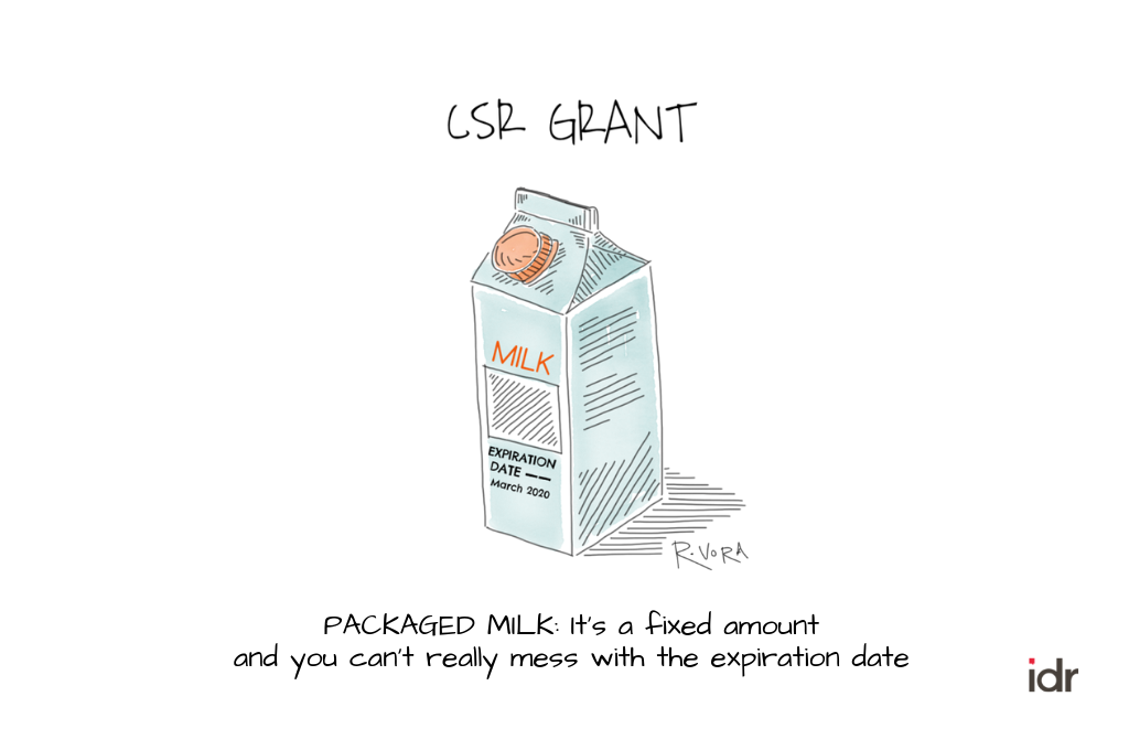 Packaged milk illustration