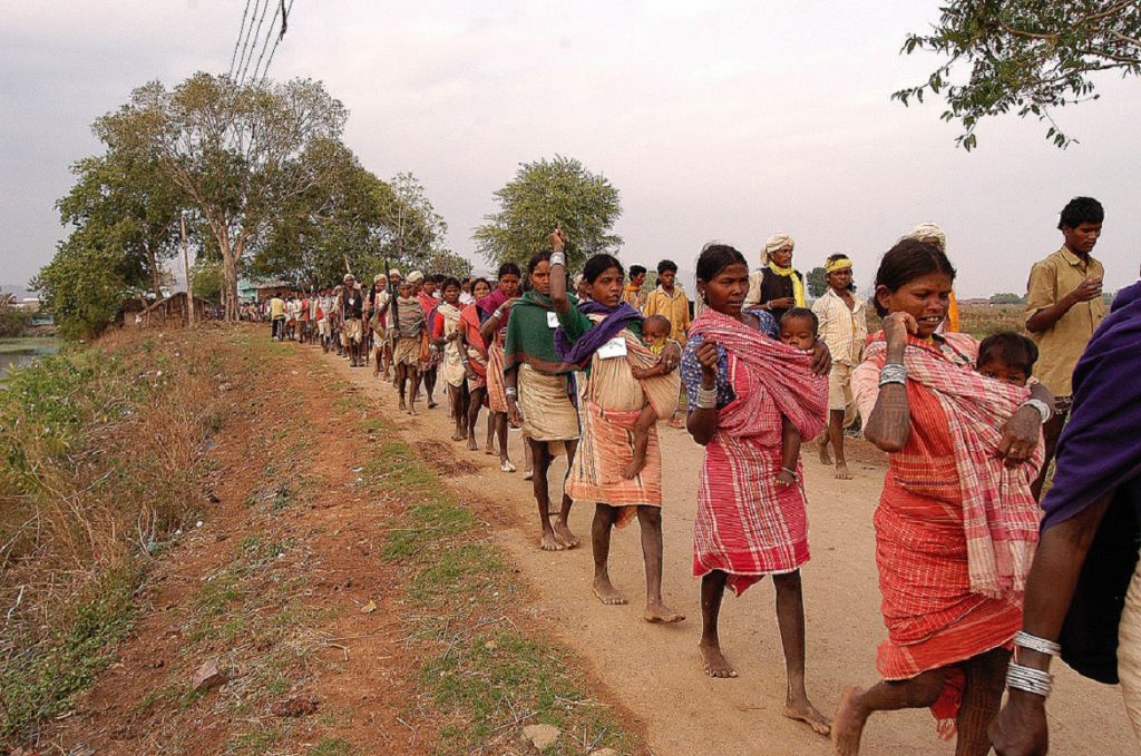 Baiga Adivasi community in protest walk in India- Photo courtesy: Wikimedia Commons