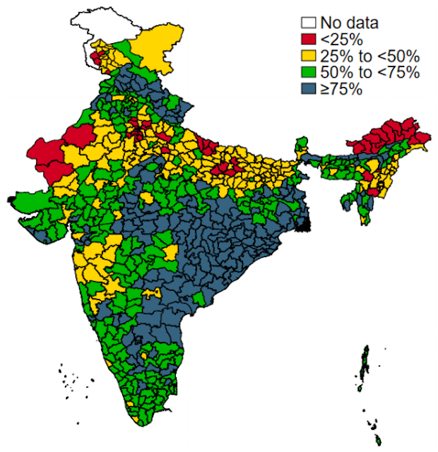 Map of India with state-wise distribution of ICDS
