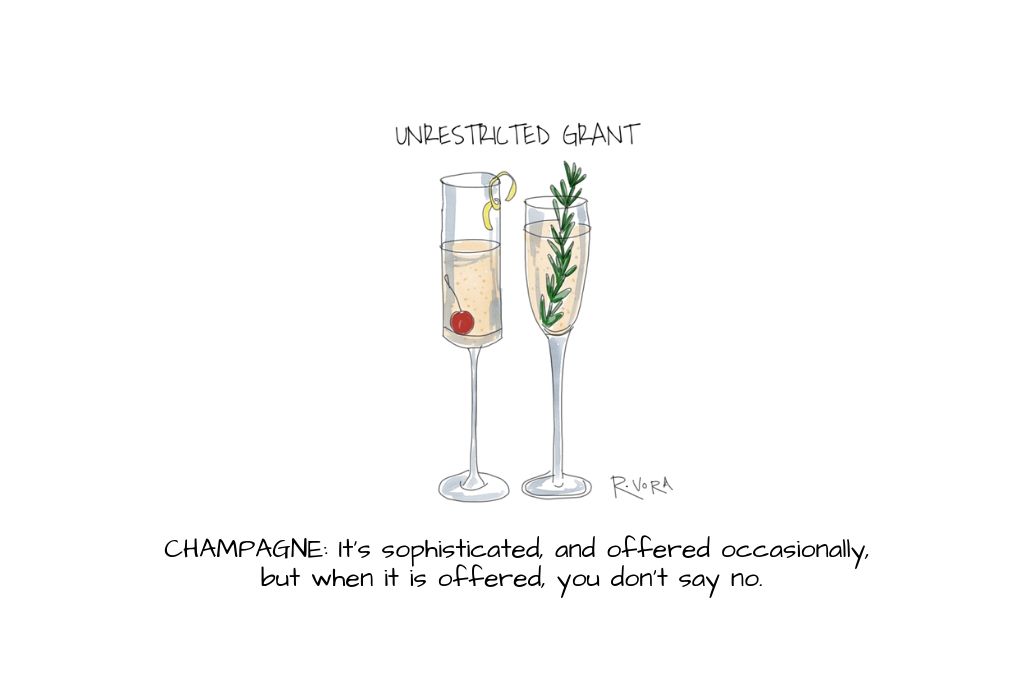 Two champagne glasses illustration