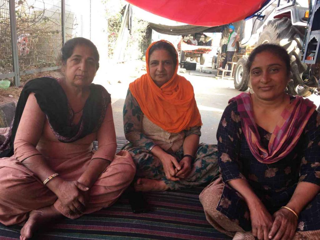 Three women sitting