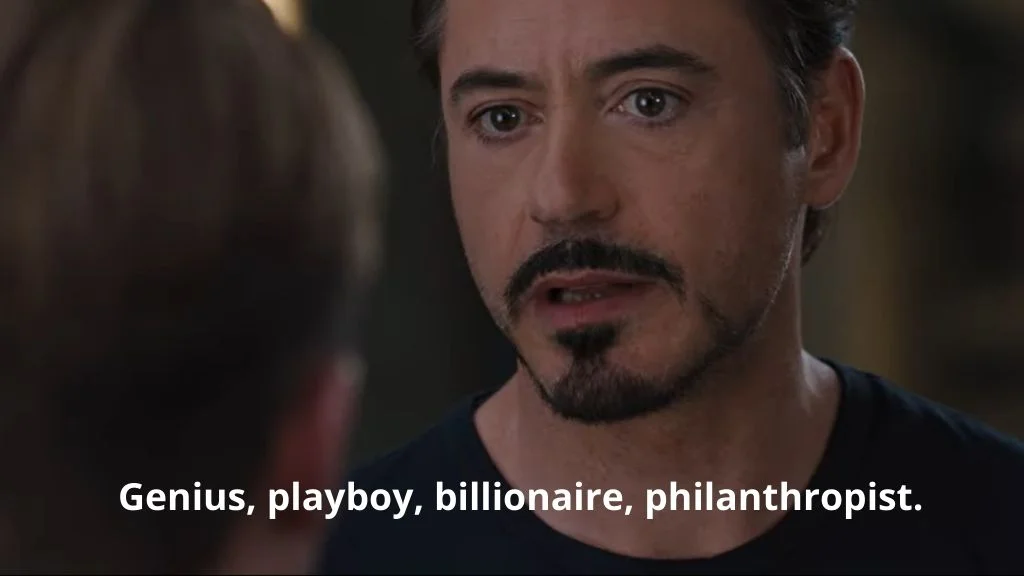 Iron man genius, playboy, billionaire, philanthropist_nonprofit humour_covid