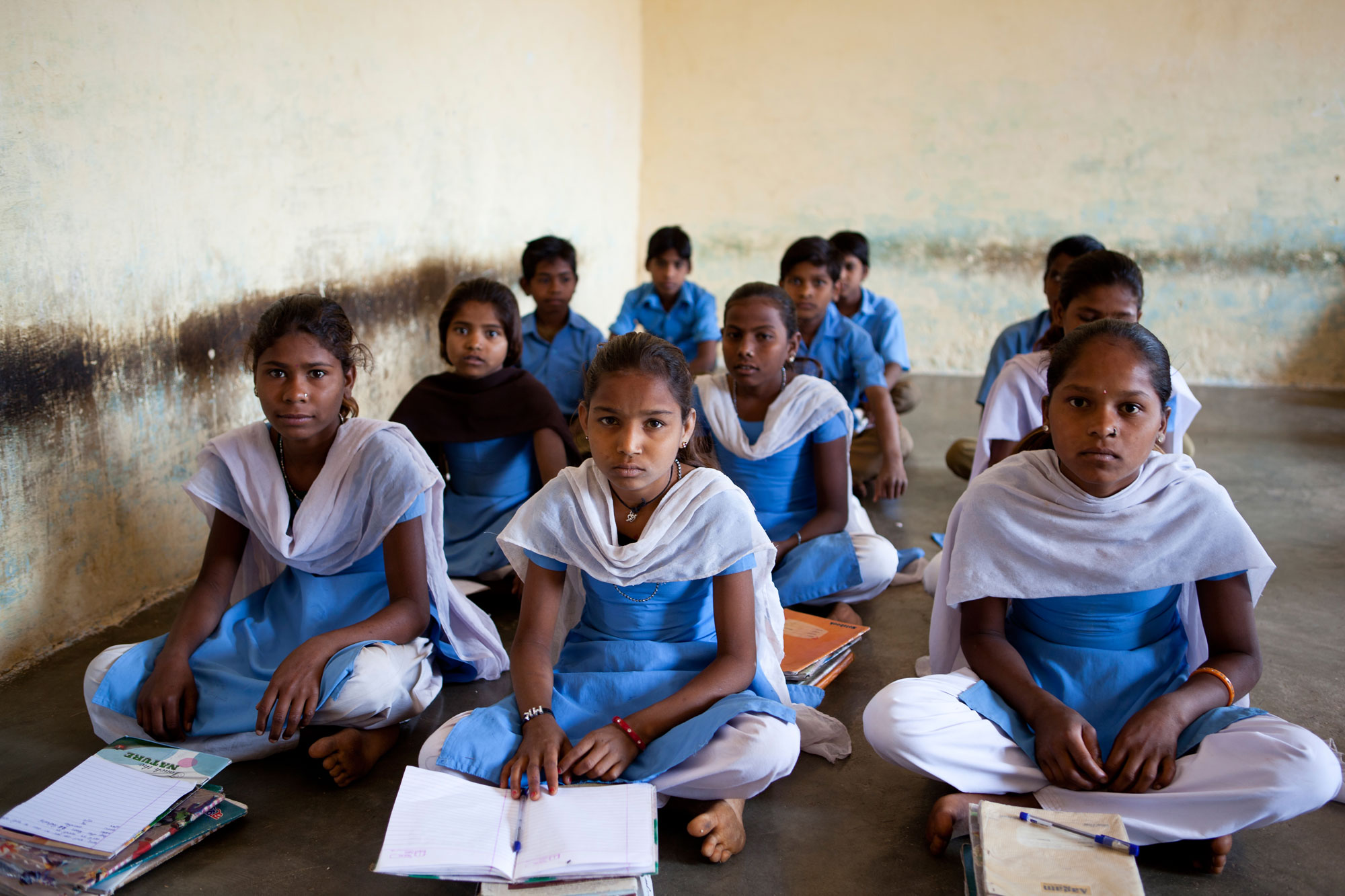 Primary school student girls in a classroom in Rajasthan-DIBs