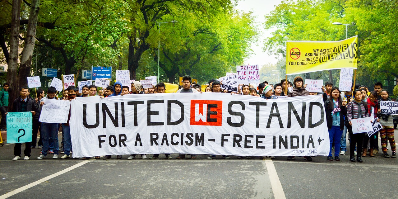 Protest in india against racism_access to justice_pixabay