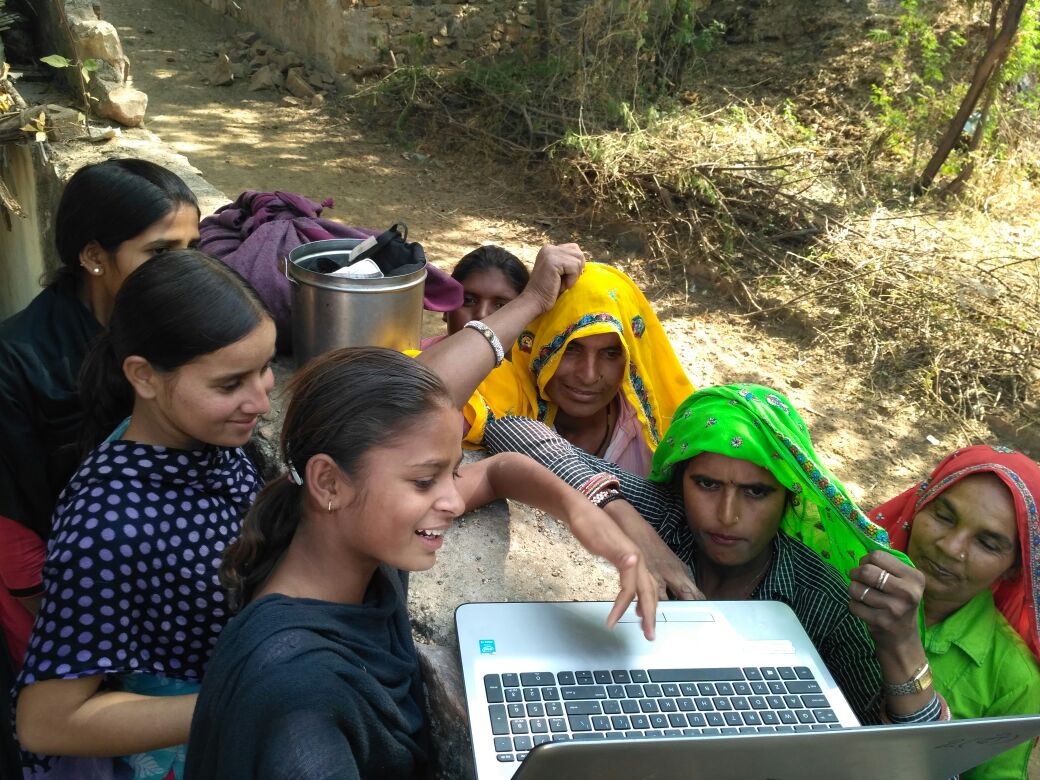 GSK students with their parents in school-rural education