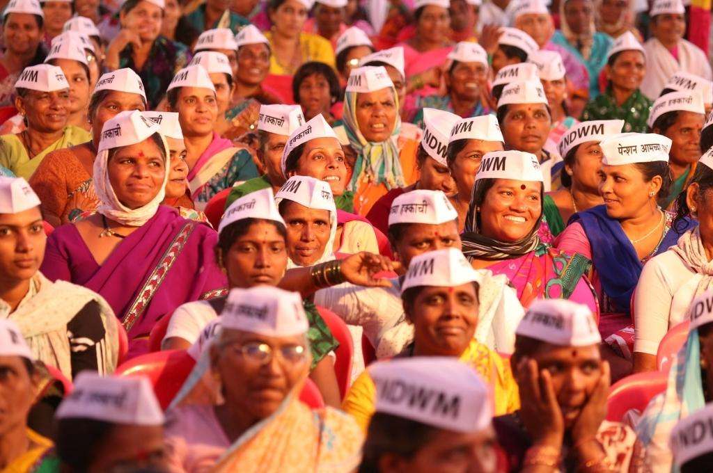 domestic workers at a rally organised by the national domestic workers movement (NDWM)-domestic workers