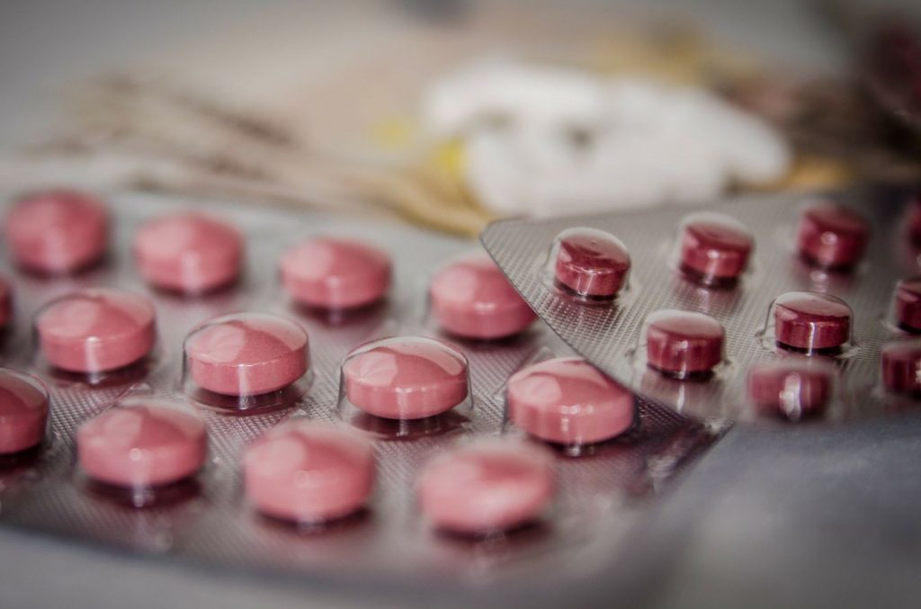 pink tablets in a medicine strip-healthcare people with disabilities