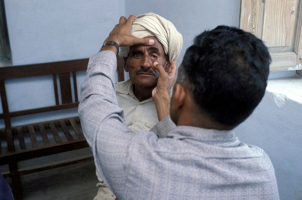 A-man-getting-his-medical-check-up-Ayushman Bharat