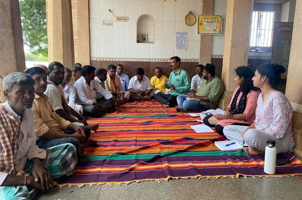 Researchers at a panchayat meeting in Bagalkote_Gratias John_gender equality