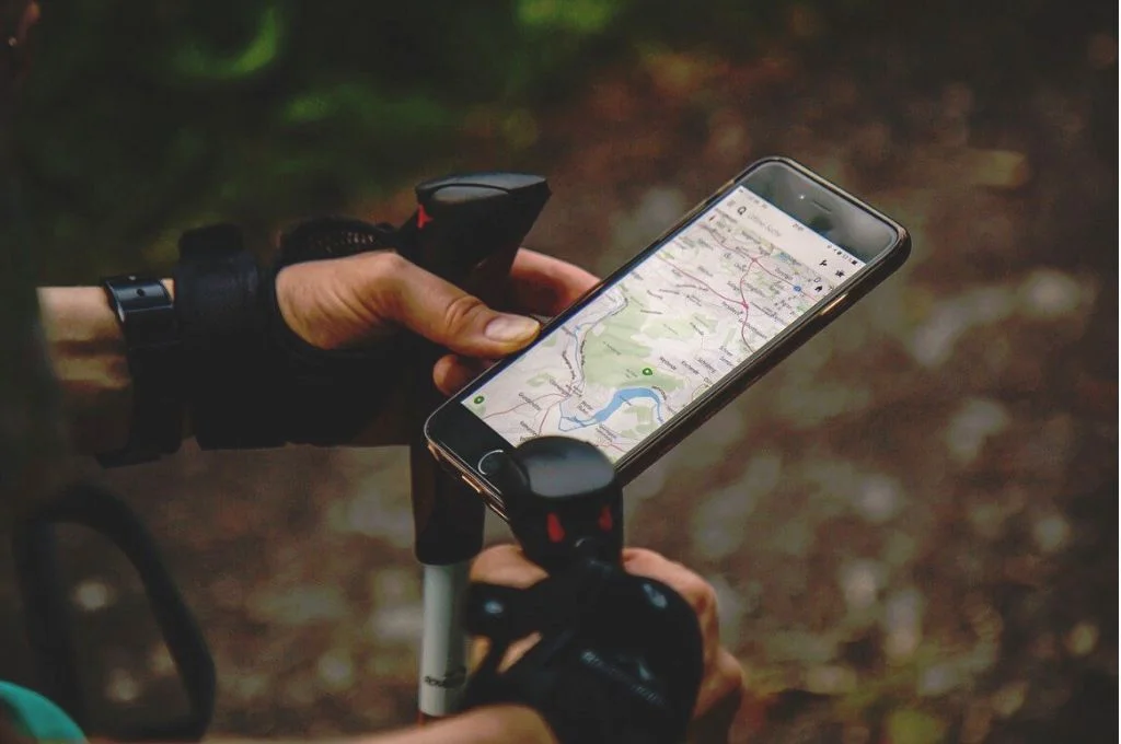 man using GPS on his phone - public interest technology