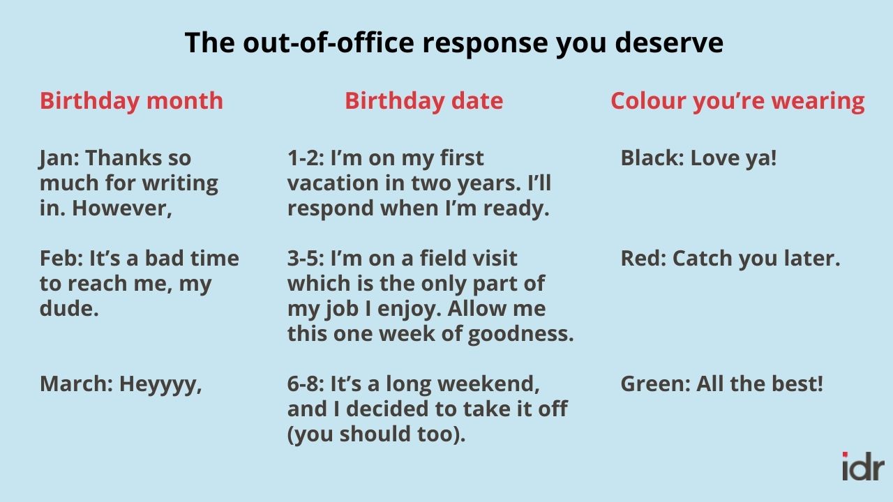 The Out Of Office Response You Deserve Nonprofit Humour IDR