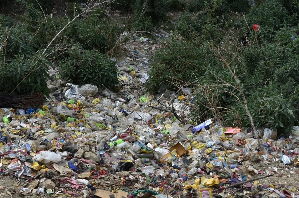 A dumpsite in Uttarkashi-waste management