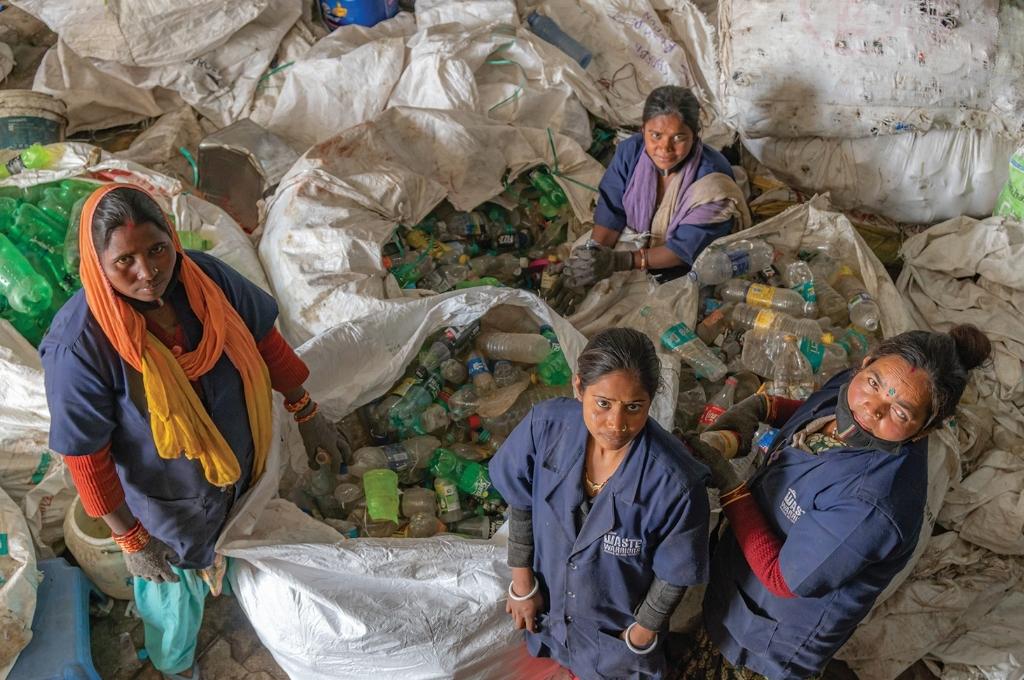 Waste Warriors’ safayi sathis at a material recovery facility in Dehradun-waste management