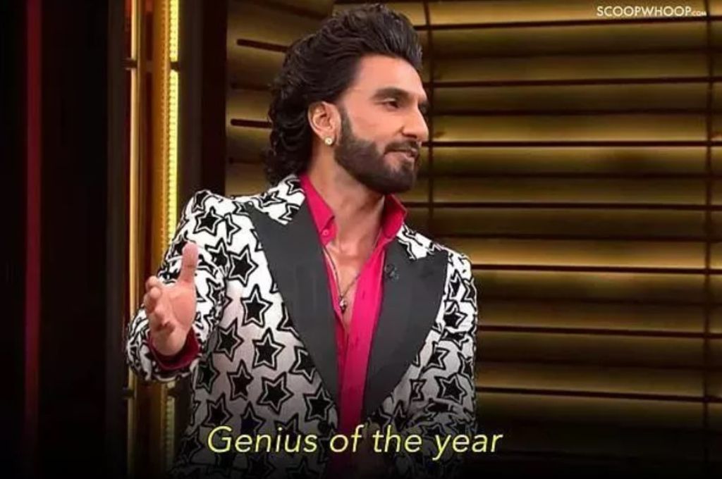 Image of Ranveer Singh saying "genius of the year"-nonprofit humour
