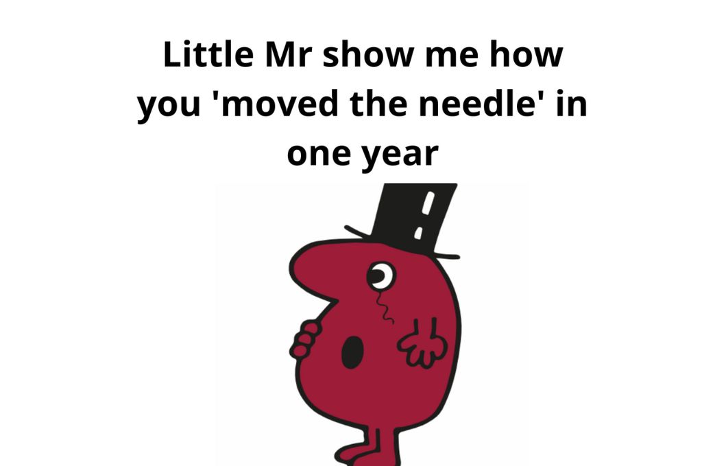 Little Mr meme saying Little Mr show me how you moved the needle in one year_little miss