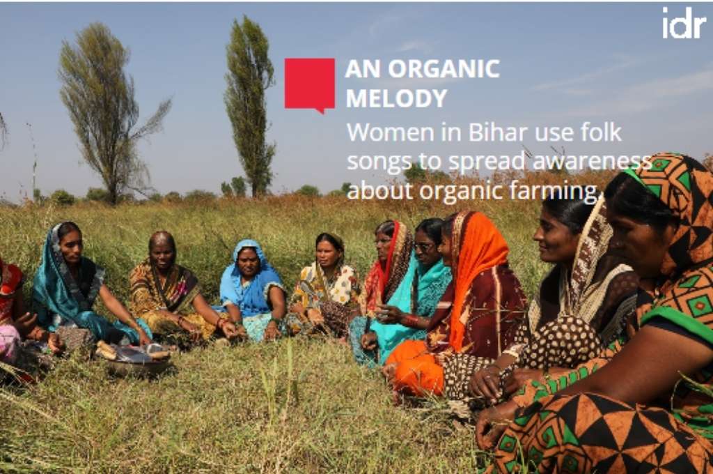 Women sitting in a circle in a field-organic farming