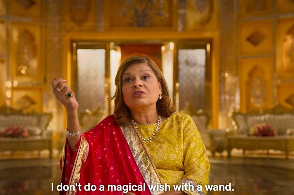 Image of Seema aunty saying "I don't do a magical wish with a wand"-nonprofit humour