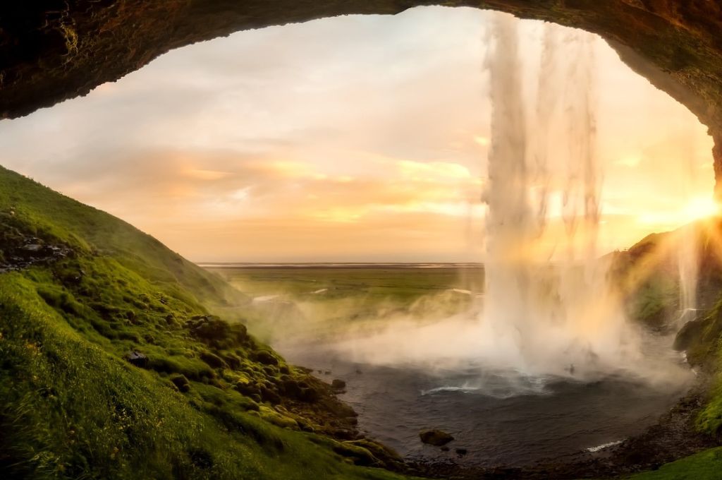 a waterfall in iceland--mackenzie scott