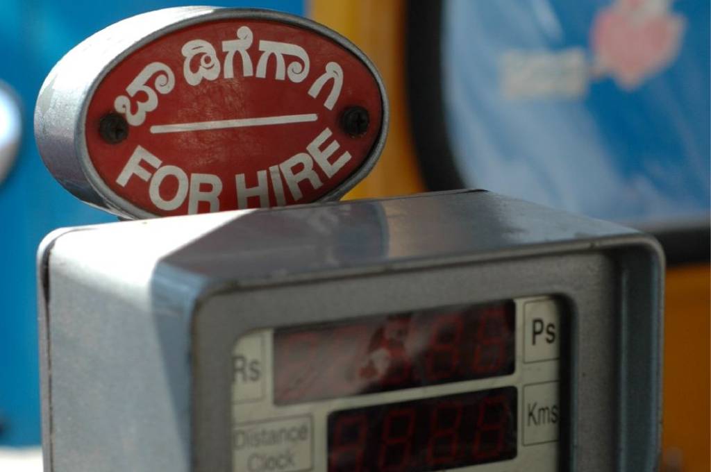Auto rickshaw meter saying for hire_platform cooperatives