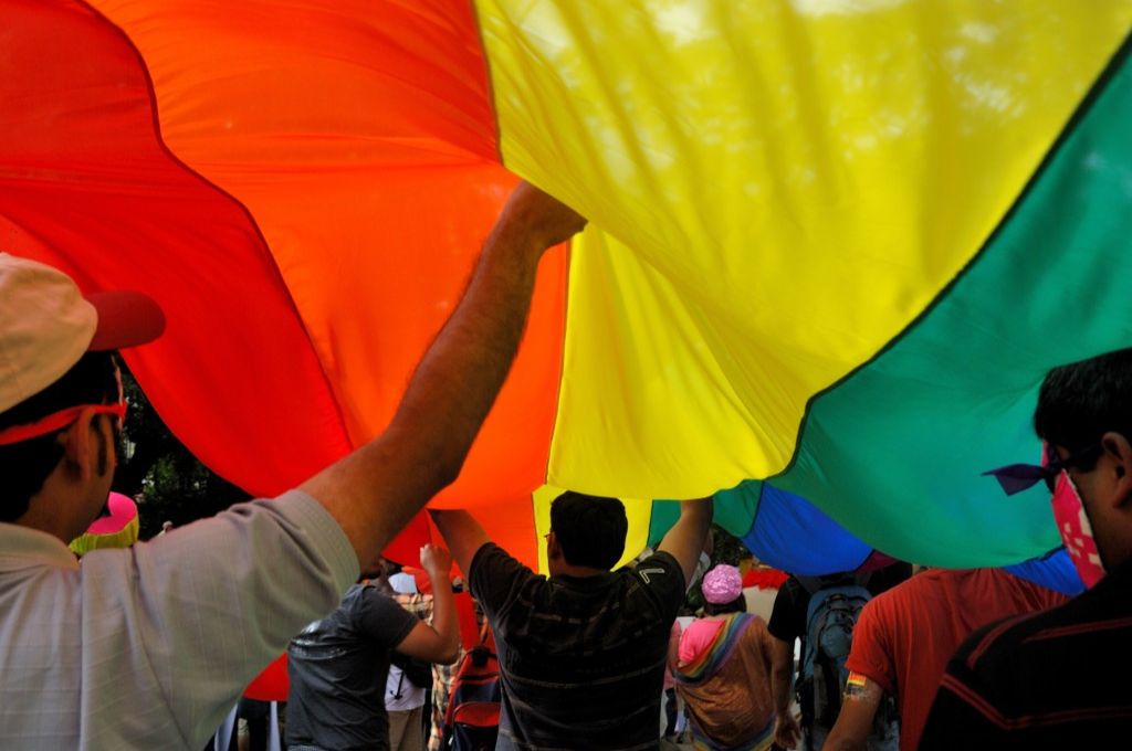 lgbt flag at pride parade-gender based violence