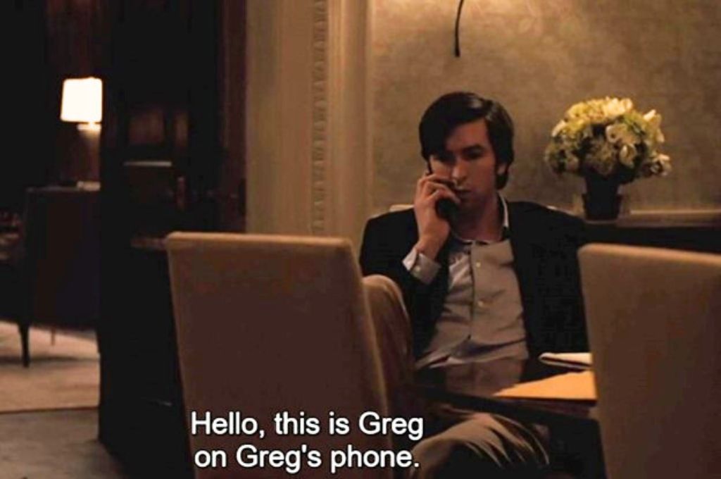 A man on phone saying "Hello, this is Greg on Greg's phone."_nonprofit humour