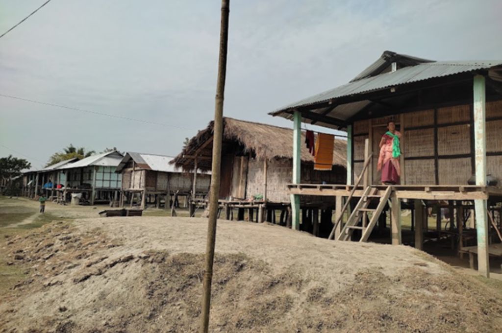 Stilt houses in Majuli-land rights