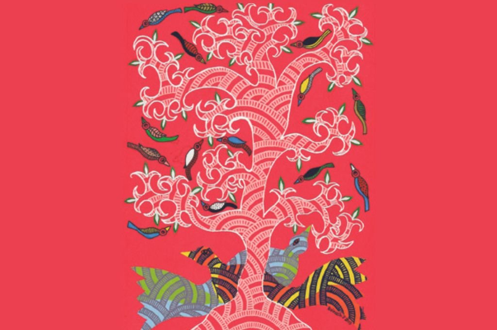 Illustration of tree with birds_climate change philanthropy