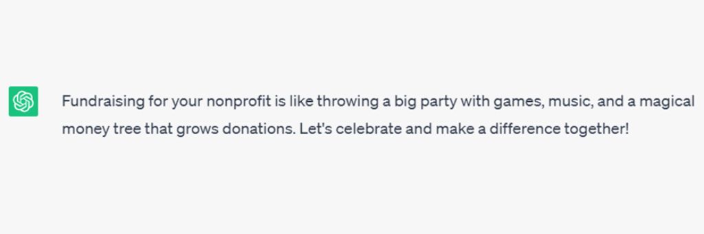 chatgpt on how nonprofits can fundraise--nonprofit humour