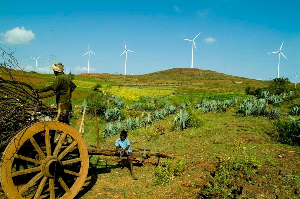 WInd turbines in a field_green jobs