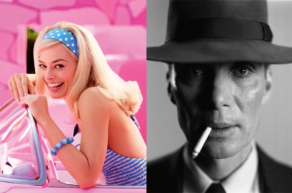 margot robbie from barbie and cillian murphy from oppenhiemer_nonprofit humour 