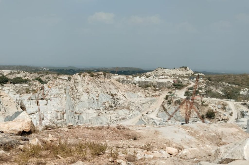 a marble mine in Rajasthan's Rajsmand district