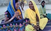 women singing in Chhattisgarh-harvest festival