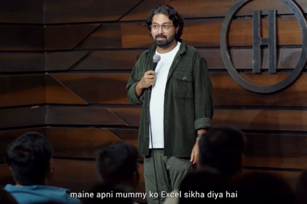 a comedian saying "Maine apni mummy ko Excel sikha diya hai"-nonprofit humour