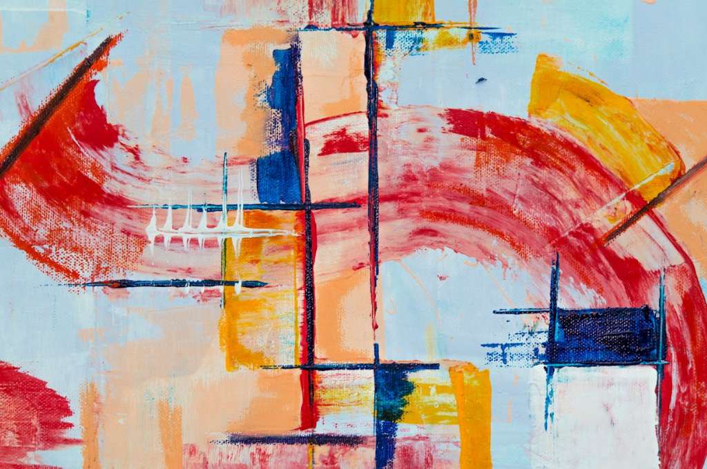red, blue, and yellow abstract painting--philanthropy for mental health