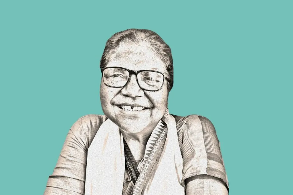 an image of Dayamani Barla against a turquoise background-adivasi