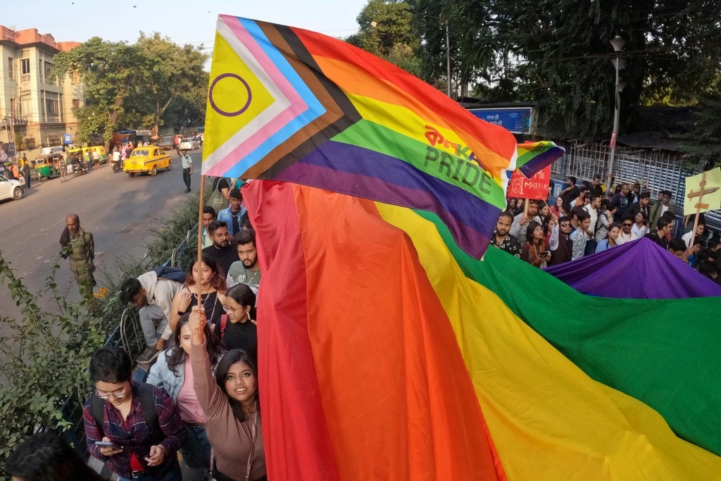 Pride flag at a pride parade_transgender certificate