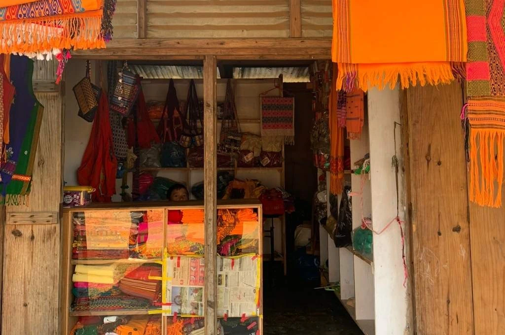 A shop run by people from the Tiwa community